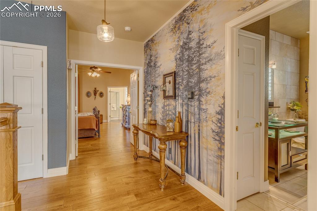 Looking from the Office into the Primary bedroom.