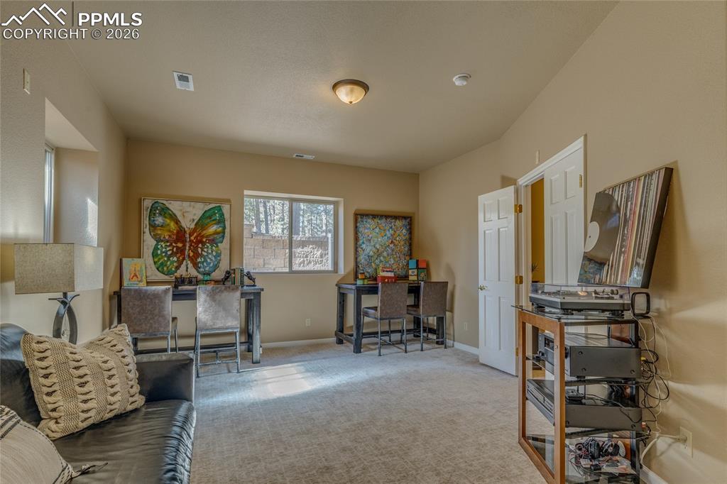 Enjoy your views of the backyard from the bedroom.