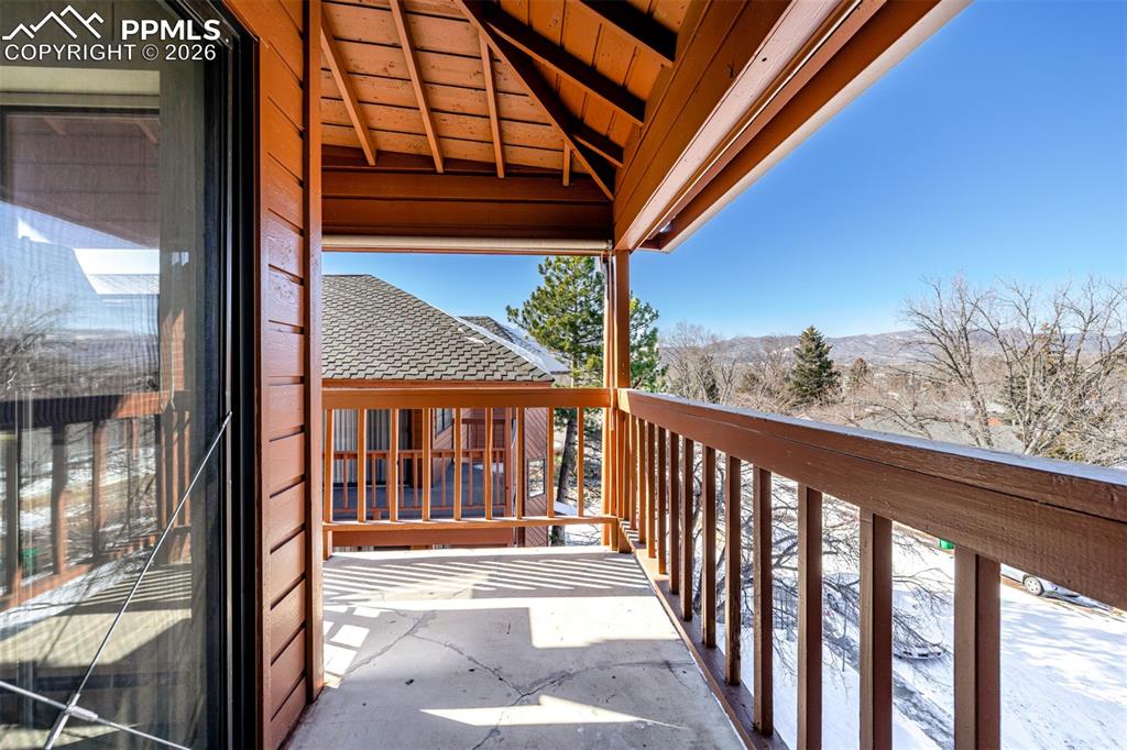 Spacious Balcony with Mountain Views
