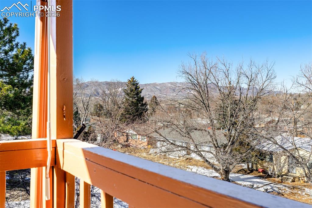 Spacious Balcony with Mountain Views