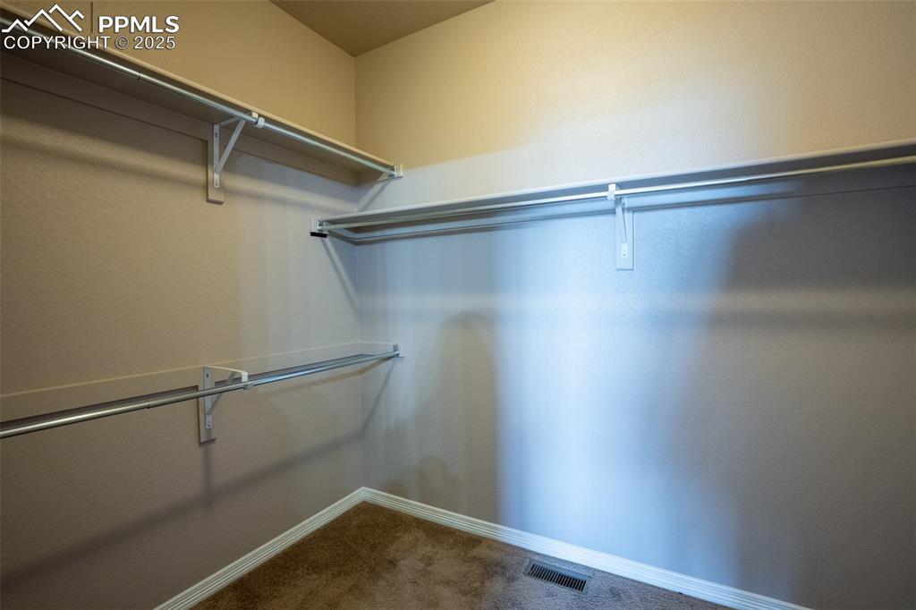 Primary closet attached to primary bathroom (main floor)