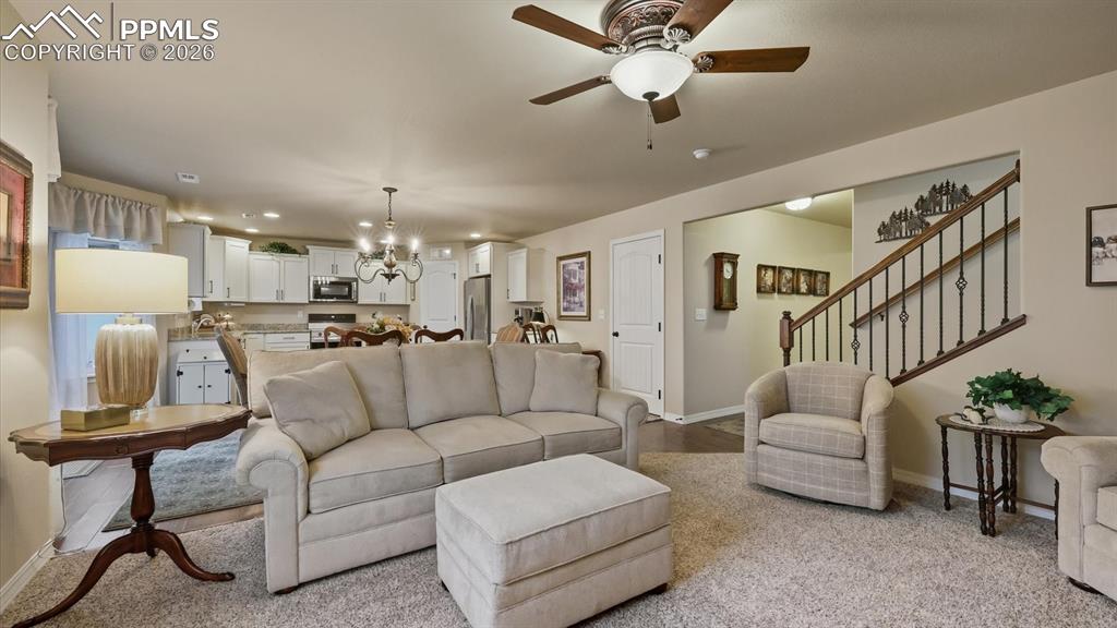 The Family Room flows into the Dining Area and Kitchen making it a great area to entertain family and friends.