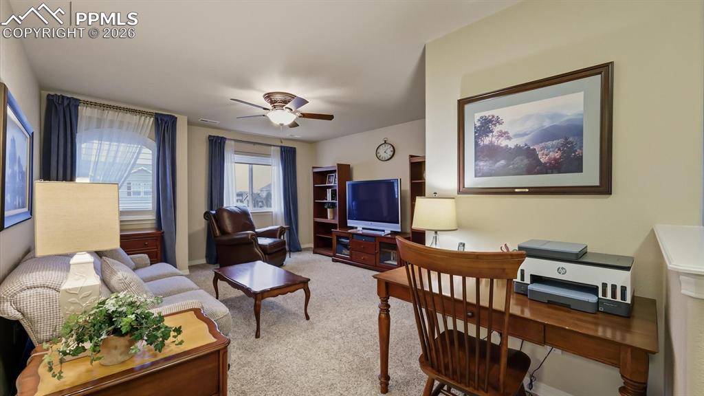 Versatile second living area awaits, perfect for a Media Room, Home Office, or Playroom.