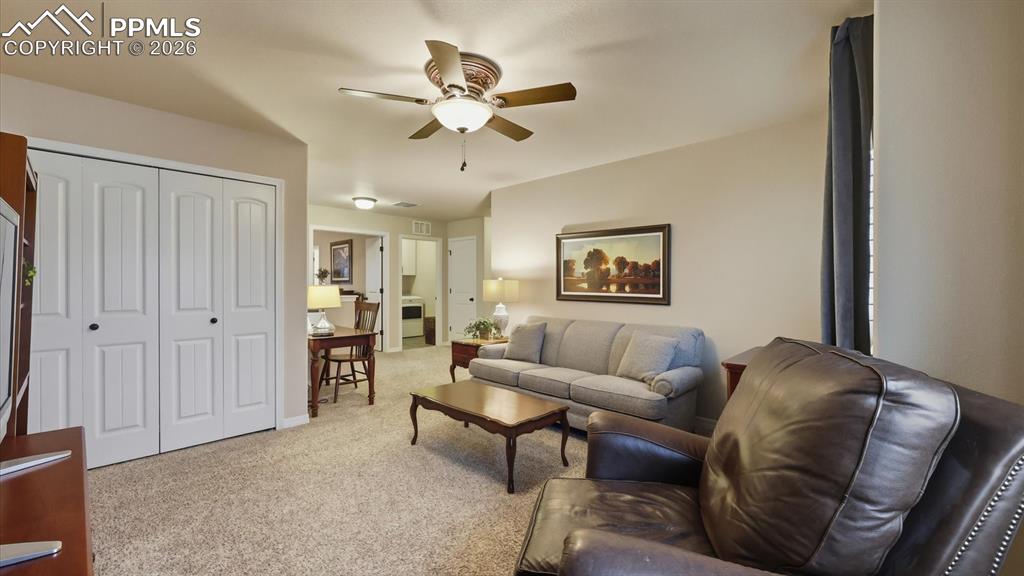 Additional double closet in the upstairs Living Area.