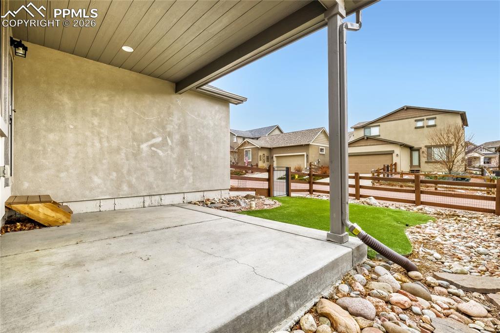 View of patio with a residential view