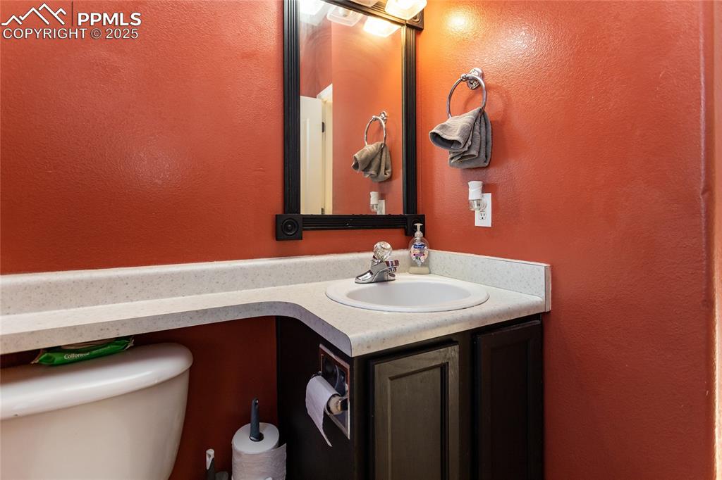 Main level half bathroom