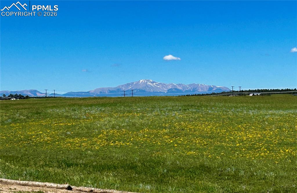 Pikes Peak View from the back of the house.
