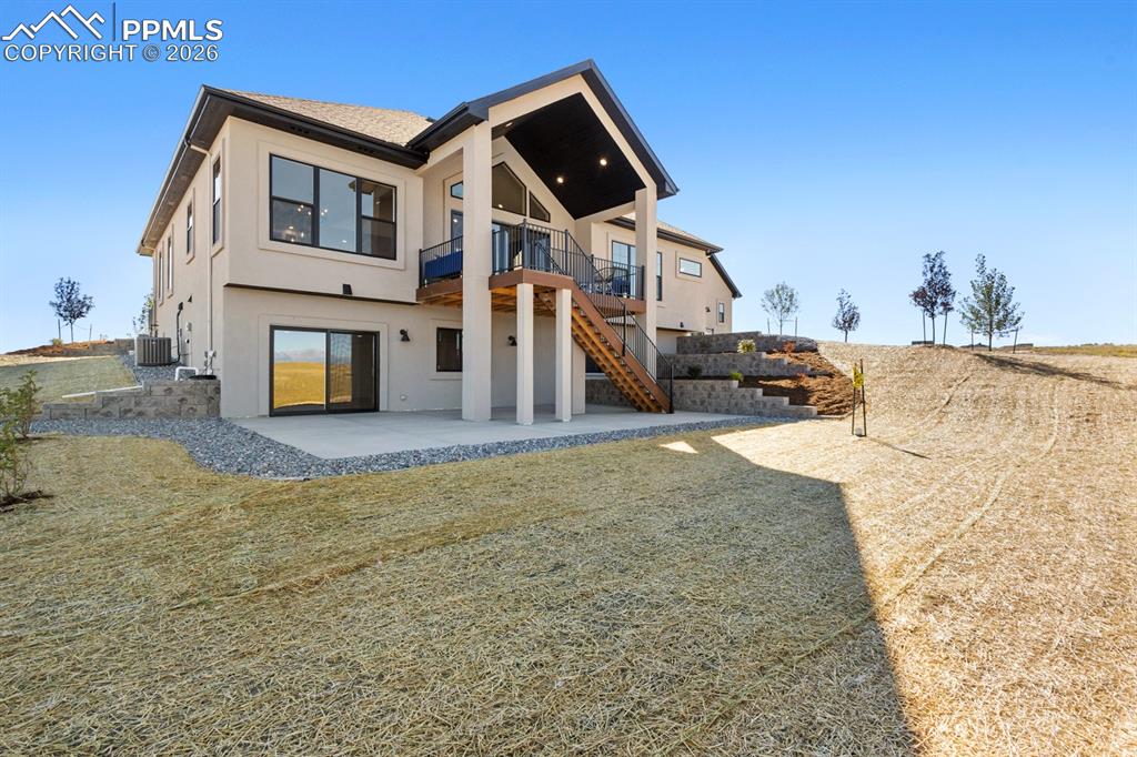 Rear Elevation with covered deck