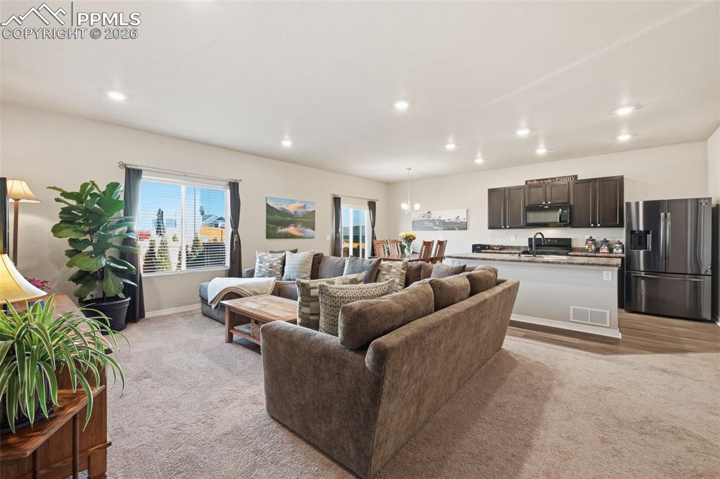 Large bright living area