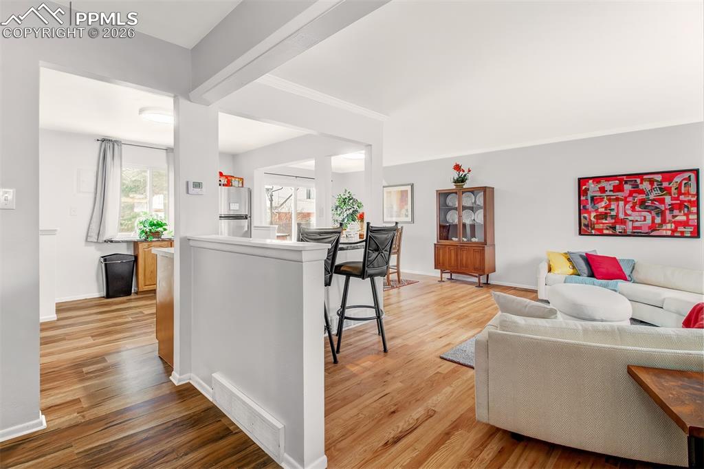 Living room/dining room/kitchen great room concept 