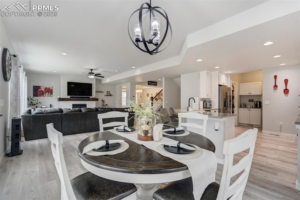 Formal dining room allows additional seating options