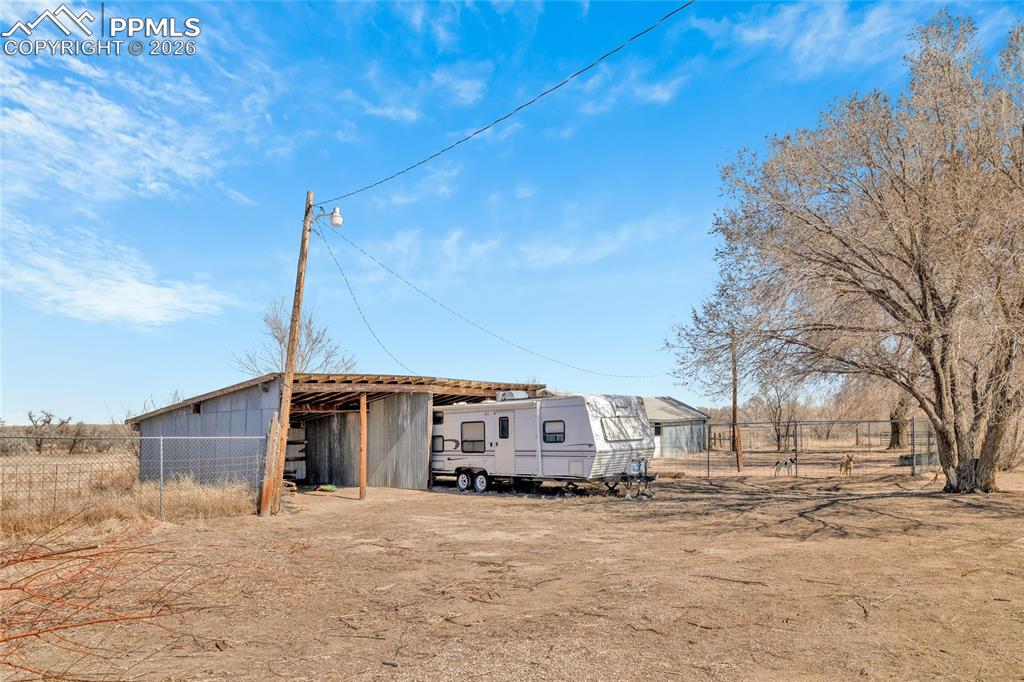 View of pole building