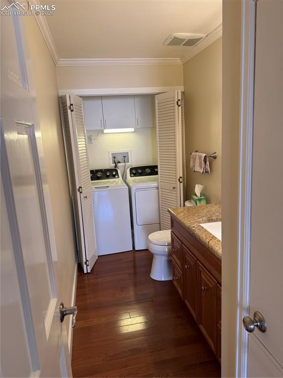 main floor bathroom with laundry hookups