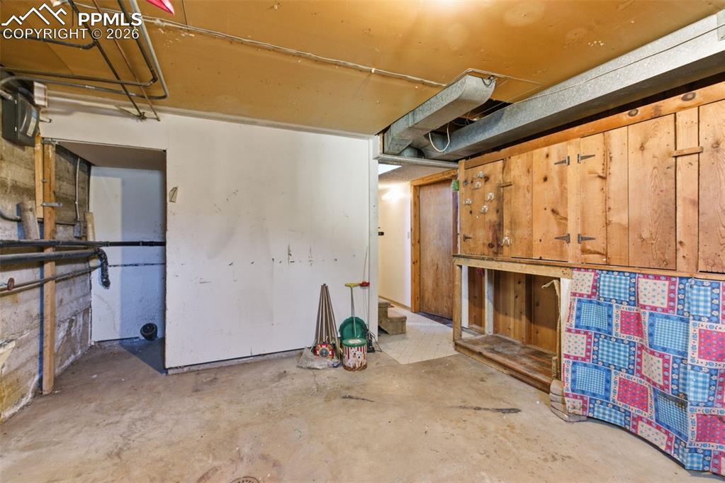 View of below grade area