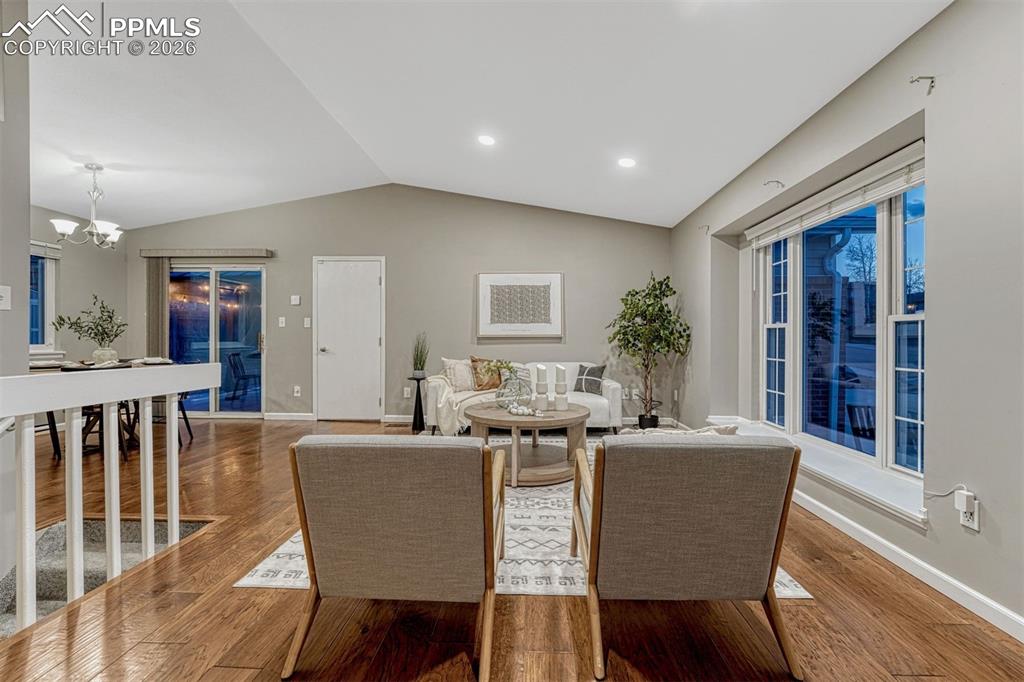 Vaulted ceilings, fresh paint and TV wall mount