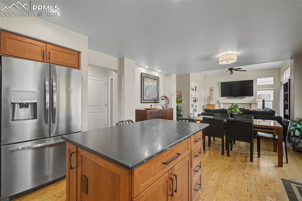 Custom remodeled kitchen featuring a corner pantry and large island!