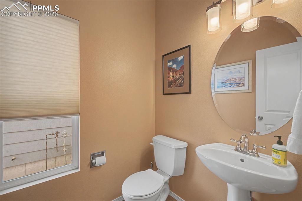 Main level powder bathroom.