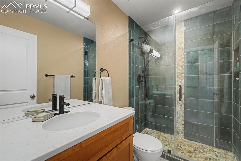 Remodeled upstairs secondary bathroom!