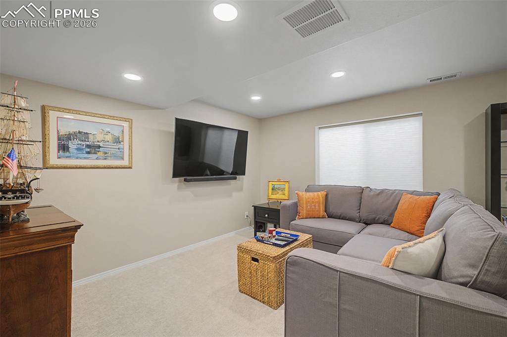 Basement living room.