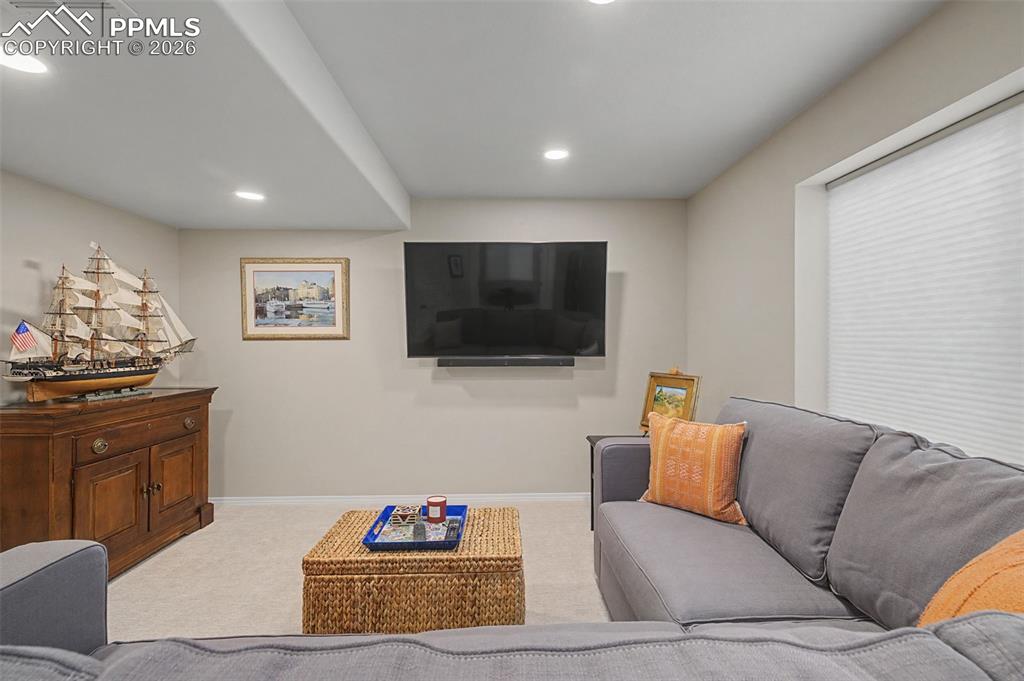 Basement living room.