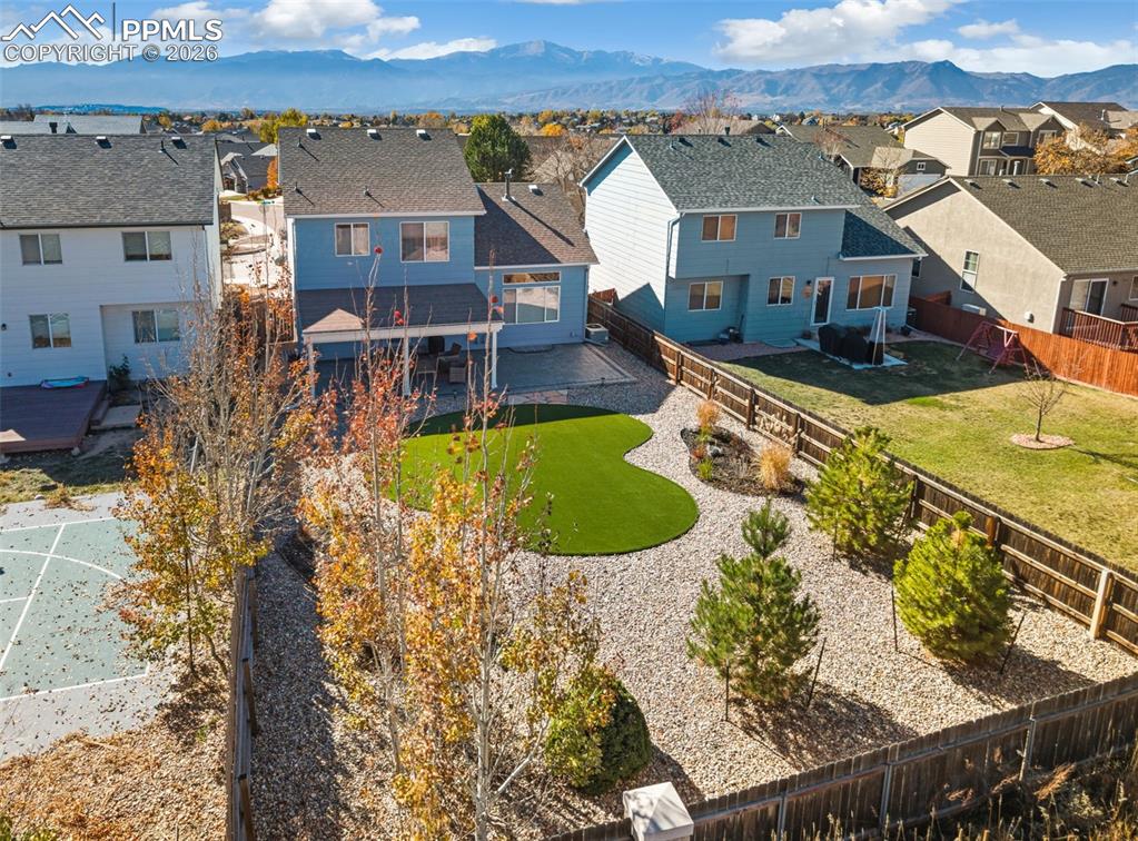 Custom Landscaping with high quality turf and covered patio!