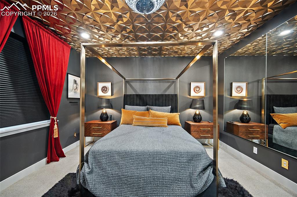 Lower-level bedroom. 