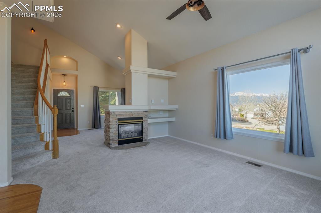 See Pikes Peak out this Family Room Window