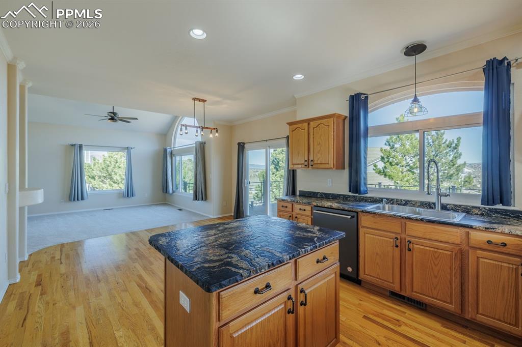 Kitchen is open to the Family Room