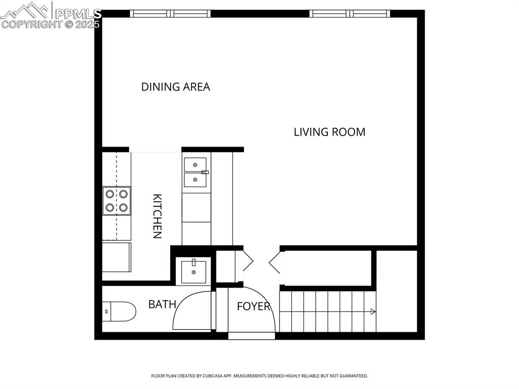 Main floor includes kitchen, half bath, dining area, living room, closets, and exterior entrance.