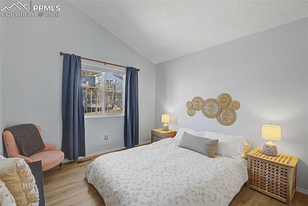 Bedroom 3 on upper level. Window faces the backyard.