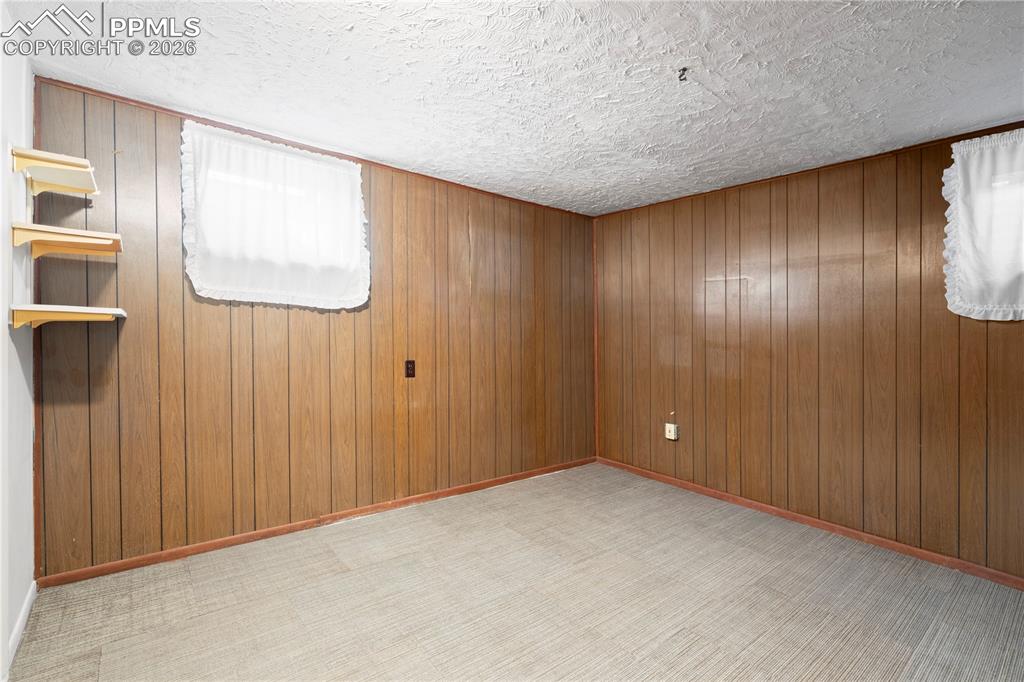 bedroom in basement