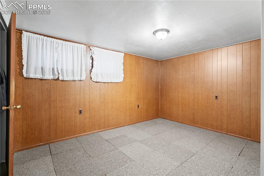 bedroom in basement