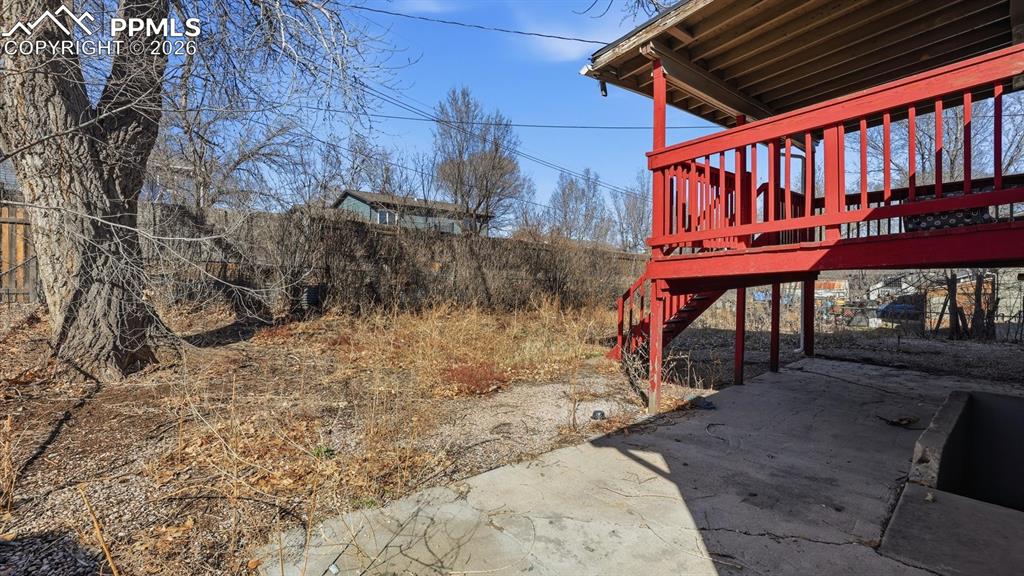Concrete patio for outdoor relaxation and to enjoy the fresh Colorado air.