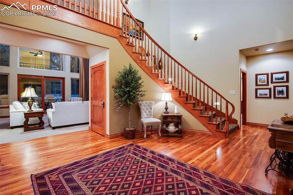 Staircase to the three upper bedrooms with ensuites