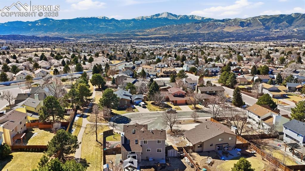 Aerial view of front range and Pikes Peak views!