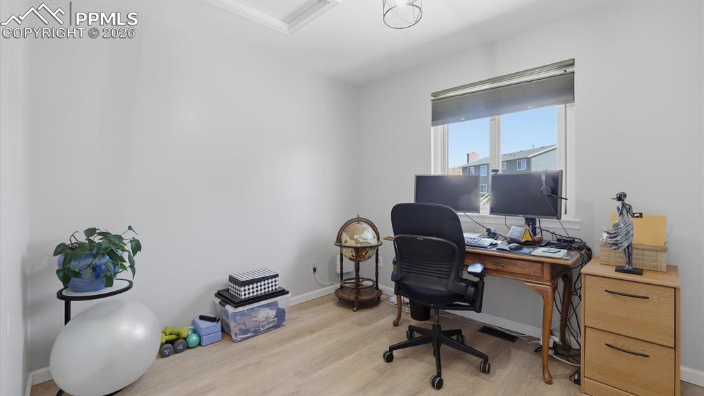 Upper Level Bedroom #3 has LVP flooring.