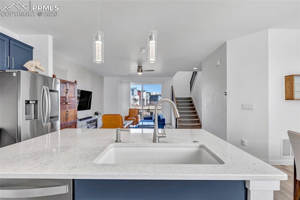 Open floor plan providing ample natural light