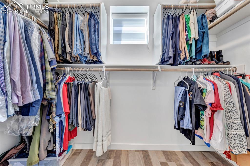 Master bedroom walk in closet