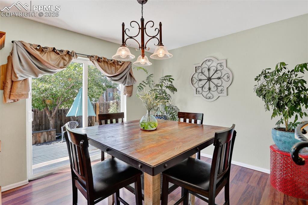 main level living with dining and walk out 