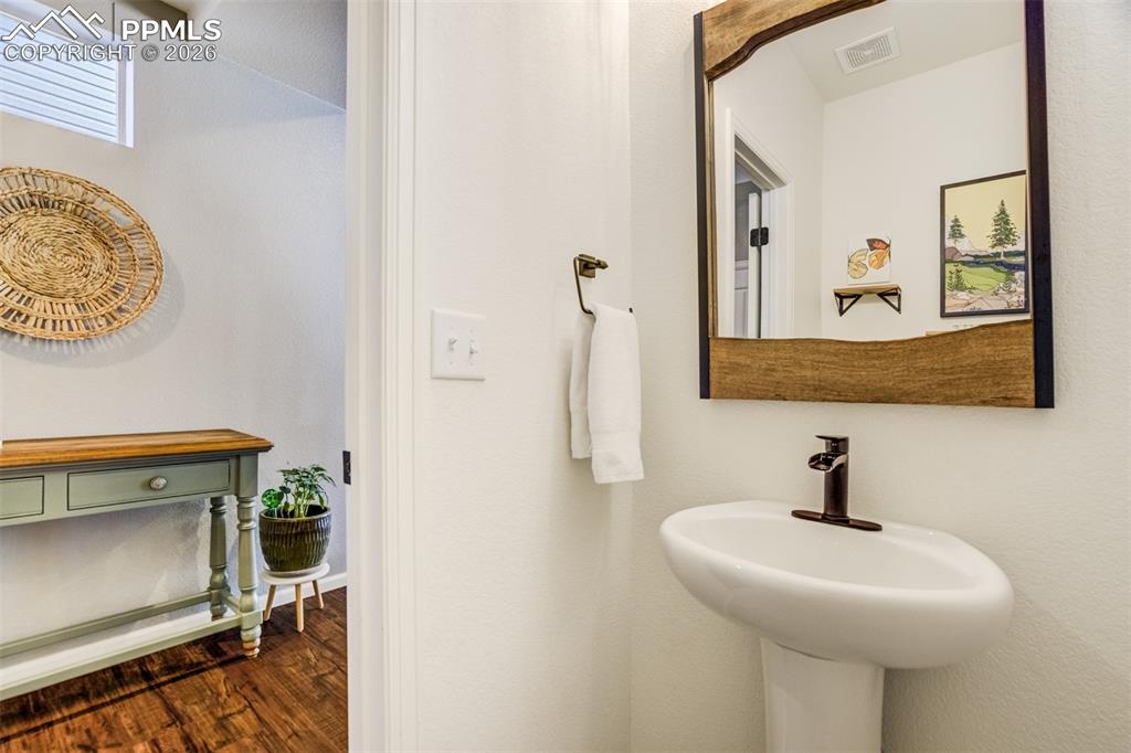 Powder bath on the main level. 