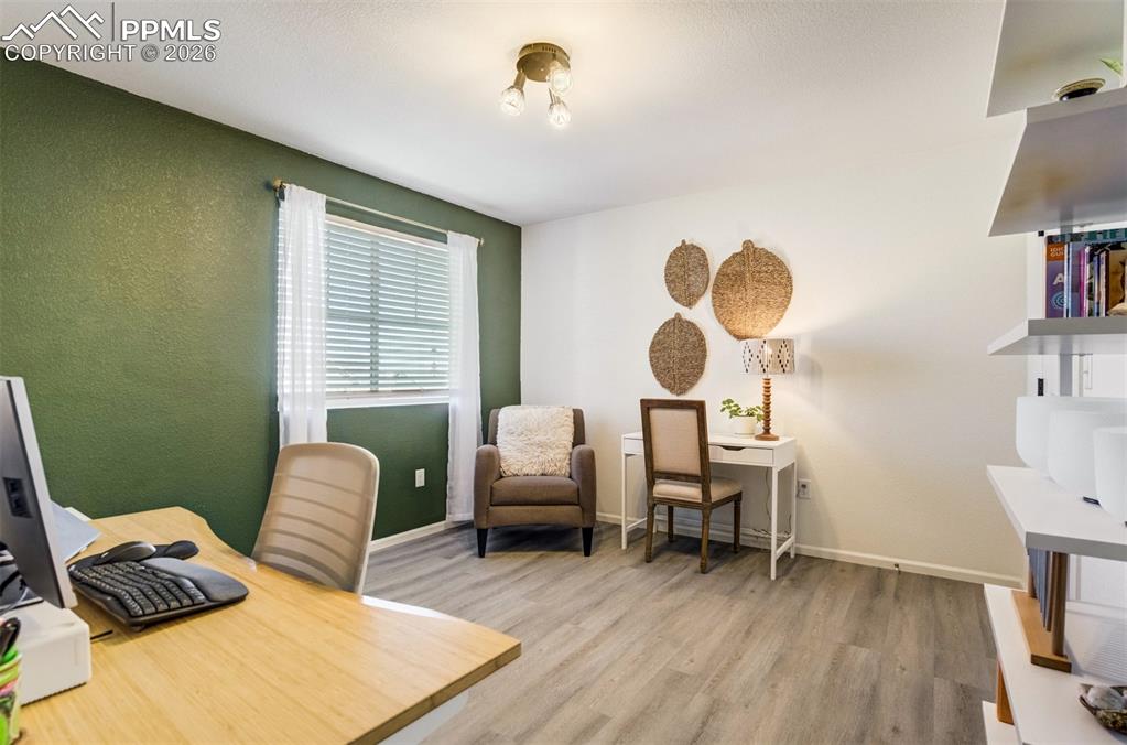 Bedroom 3 is currently being used as an office. 