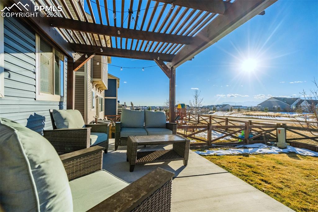 The perfect patio for a Colorado sunset. 