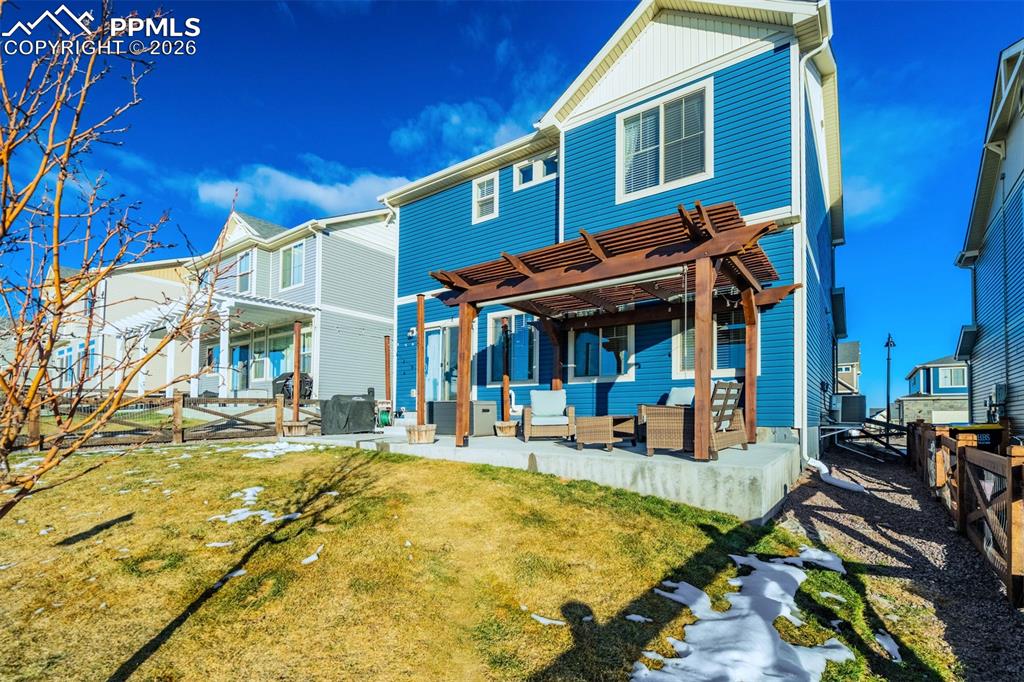 Extended concrete patio for your year to shine on the grill. 