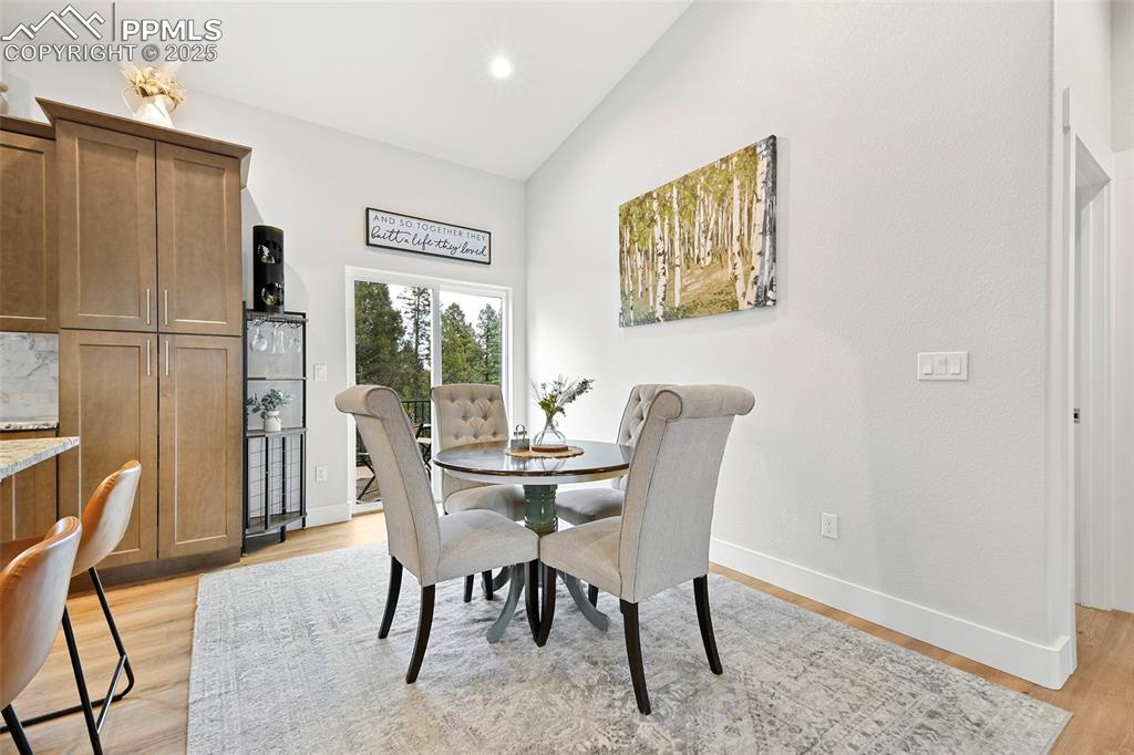 Enjoy Outdoor Entertaining on the Composite Deck off the Kitchen Dining area