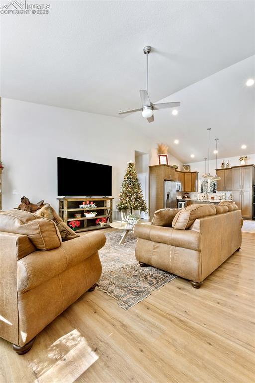 Vaulted Ceiling with Ceiling Fan