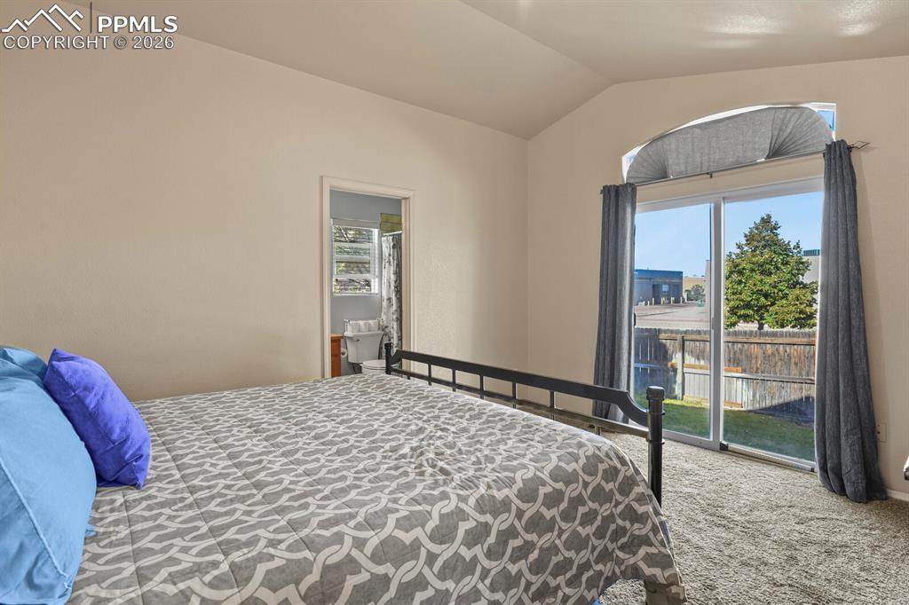 The primary bedroom has its own private bathroom and walk-in closet. 