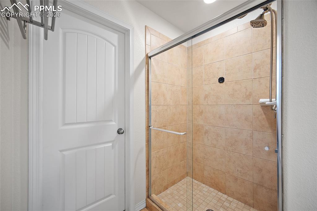 Standalone shower. 