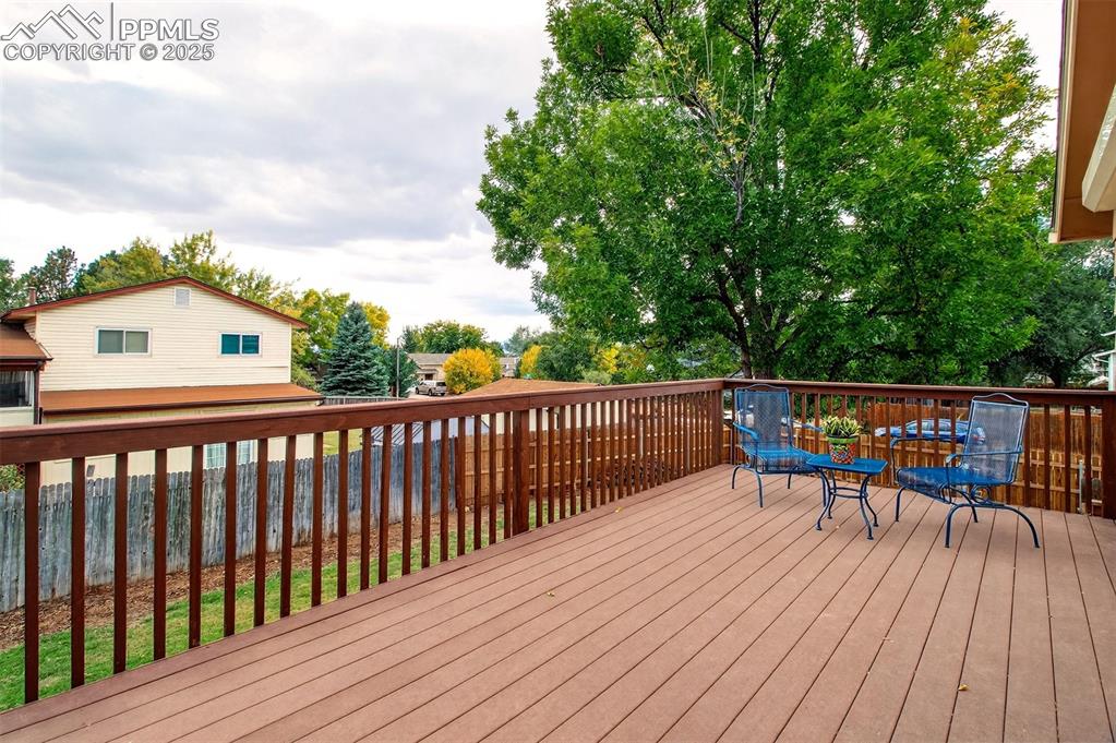 Walkout deck from primary bedroom