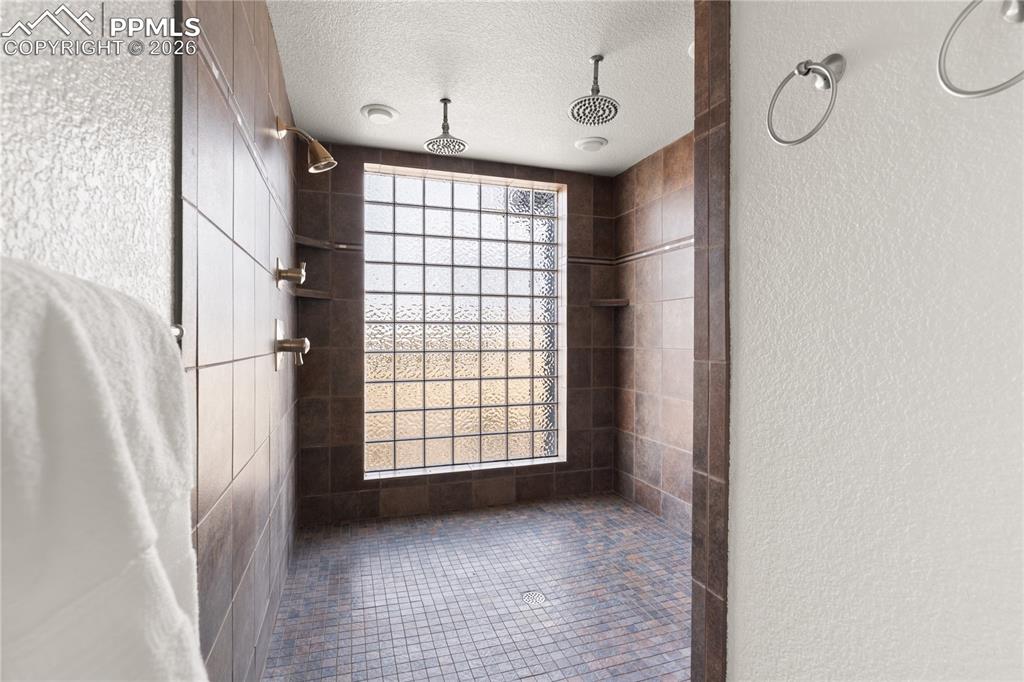 The shower is straight out of a luxury spa!