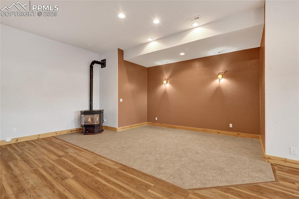 Basement nook (Basement is wide open but this could be used for a gym area or etc).